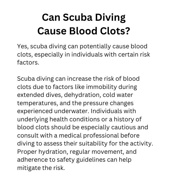 Deep Vein Thrombosis and Diving